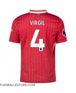 Günstige Liverpool Virgil van Dijk #4 Heimtrikot 2024-25 Kurzarm